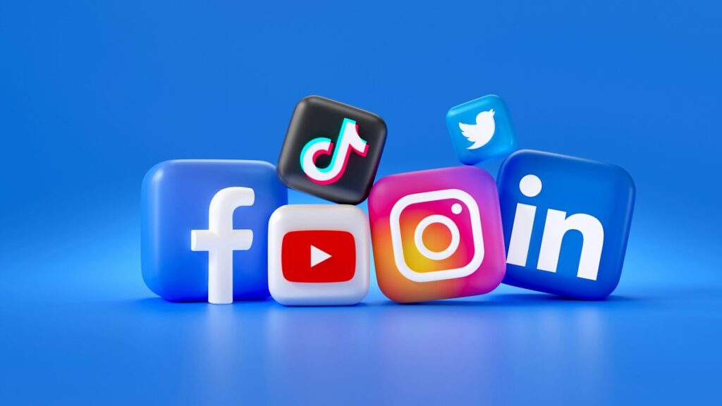 a group of different social media logos