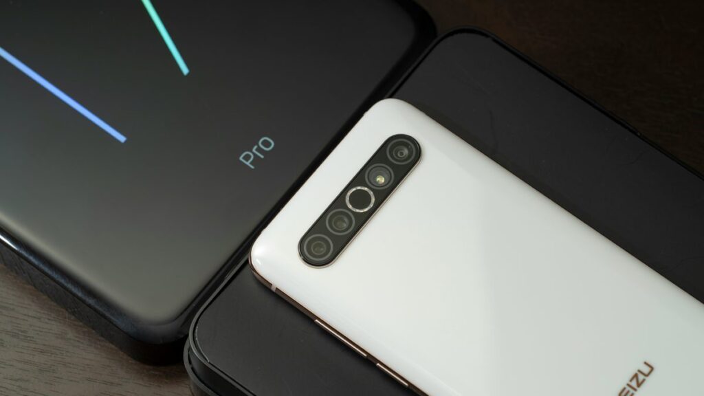 white and black electronic device
